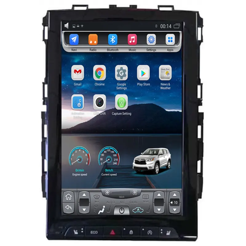 12 8 &quotТесла Автомобильная магнитола на андроид Радио Аудио мультимедиа DVD gps