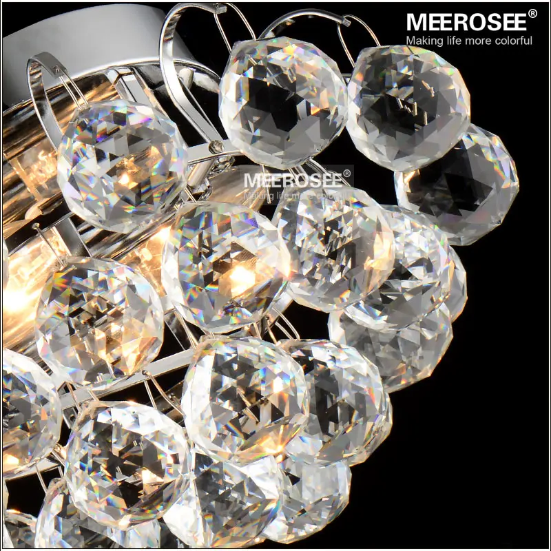 Современная Подвесная лампа в форме шара светильник с прозрачным хрусталем