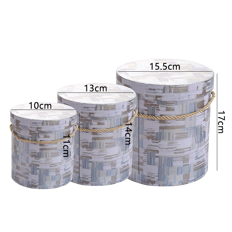 

Round Kraft Paper Flower Box With Handheld Handy Bucket Rose Florist Gift Wedding Party Gift Packing Cardboard Packaging Box Bag