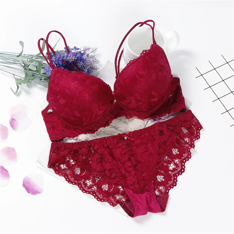 

Conjunto de Sujetador y bragas transparentes para mujer, lenceria rosa, Conjunto de ropa interior, Conjunto de moda japonesa