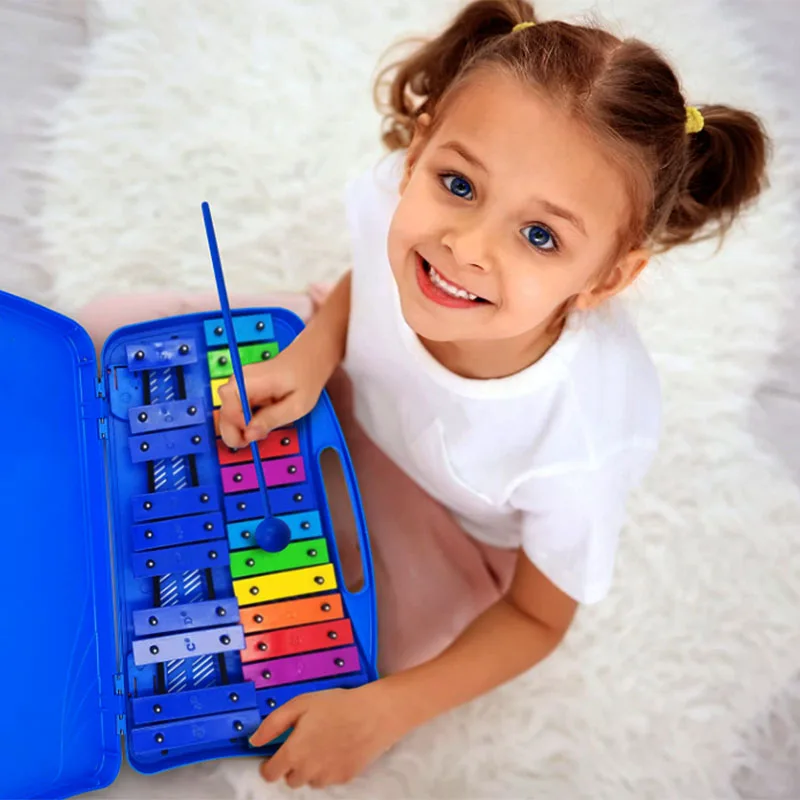 

Blue 25 Tone Iron Piano, Children's Toy Musical Instrument, Percussion Instrument, Metal Playing Piano