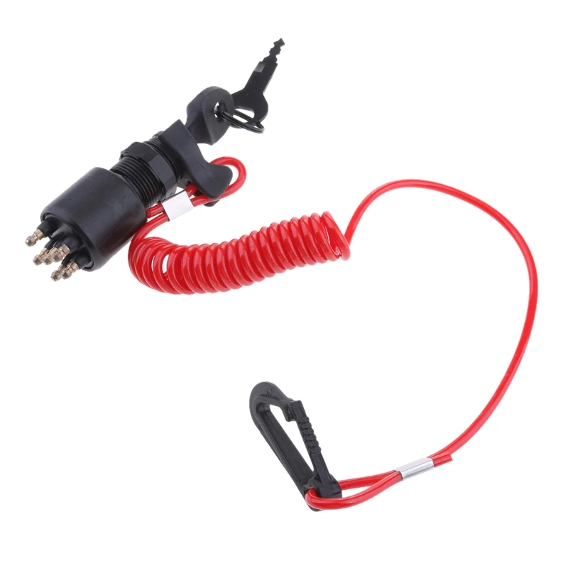 

Ignition Switch Key Safety Lanyard Lock Assembly for OMC BRP 1996 Up Johnson Evinrude 5005801 for Evinrude for Johnson for