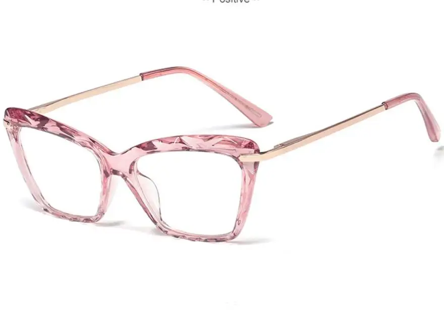 pink Модные брендовые дизайнерские женские очки для чтения с кристаллами, высококачественные металлические очки с диоптриями+ 50 до+ 400 - Цвет оправы: pink