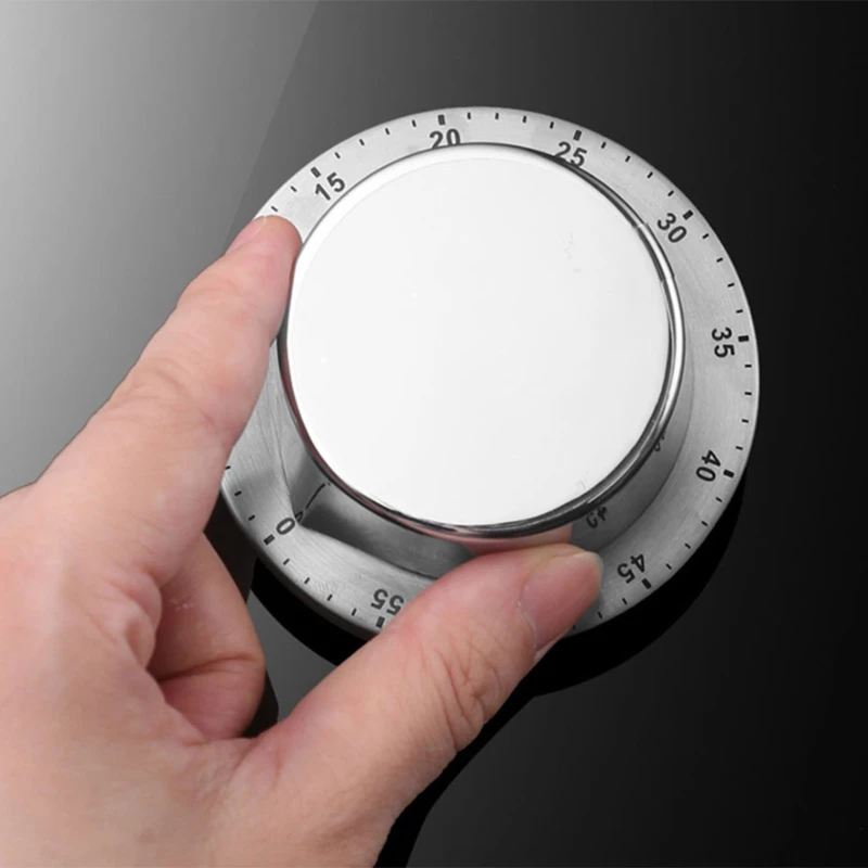 Магнитный кухонный таймер зеркальные часы ретро из нержавеющей стали для