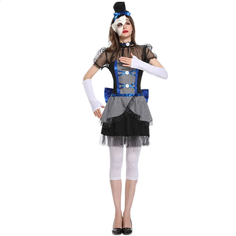 

Halloween Cosplay Ghost Bride Clown Costume Carnival Party Ghost Doll Devil Game Stage Performance Fancy Dress