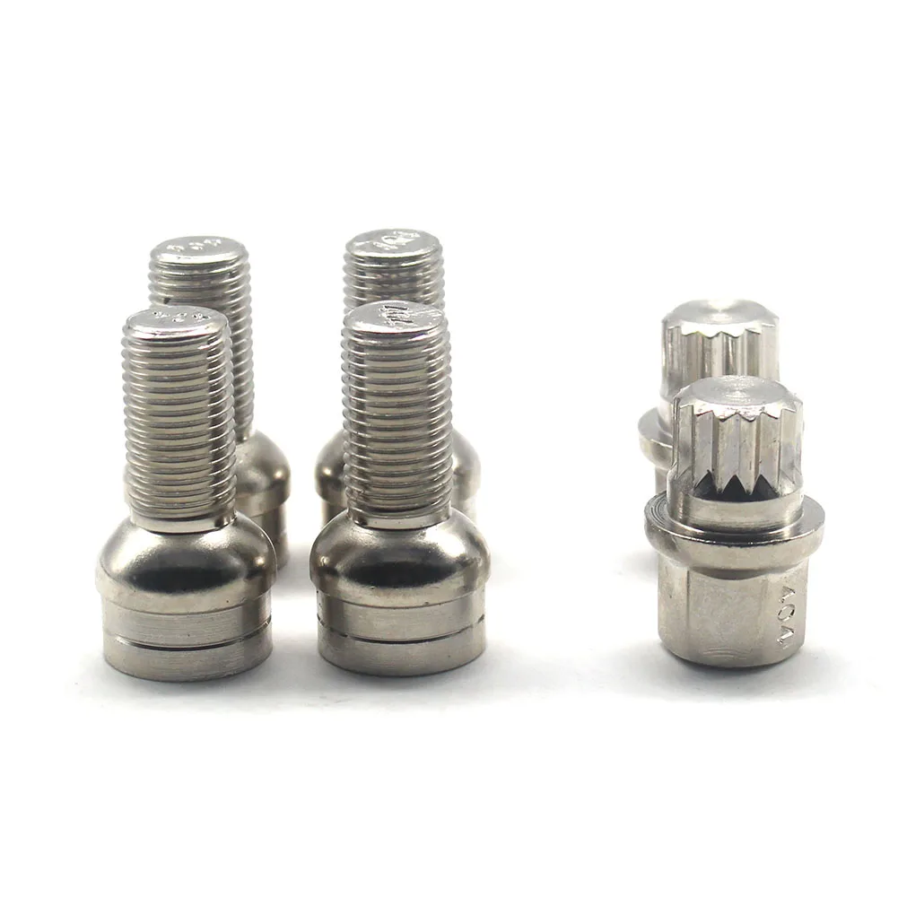 Хромированная гайка LARBLL 6 шт./компл. для колесного болта и стопорной гайки VW Golf Jetta