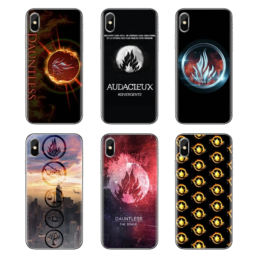 For Samsung Galaxy S3 S4 S5 Mini S6 S7 Edge S8 S9 S10 Plus Note 3 4 5 8 9 Divergent Factions American logo Transparent TPU Cases |