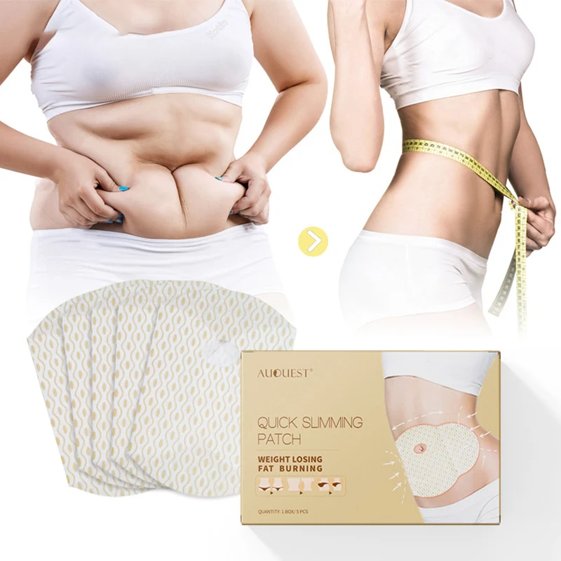 

5Pc AuQuest Slimming Patch Belly Burner Weight Lossing Paste Sticker Natural