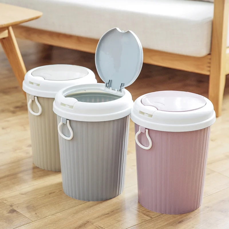 Офисная кухонная корзина для мусора бумаги ведро мусорная мини-корзина с крышкой