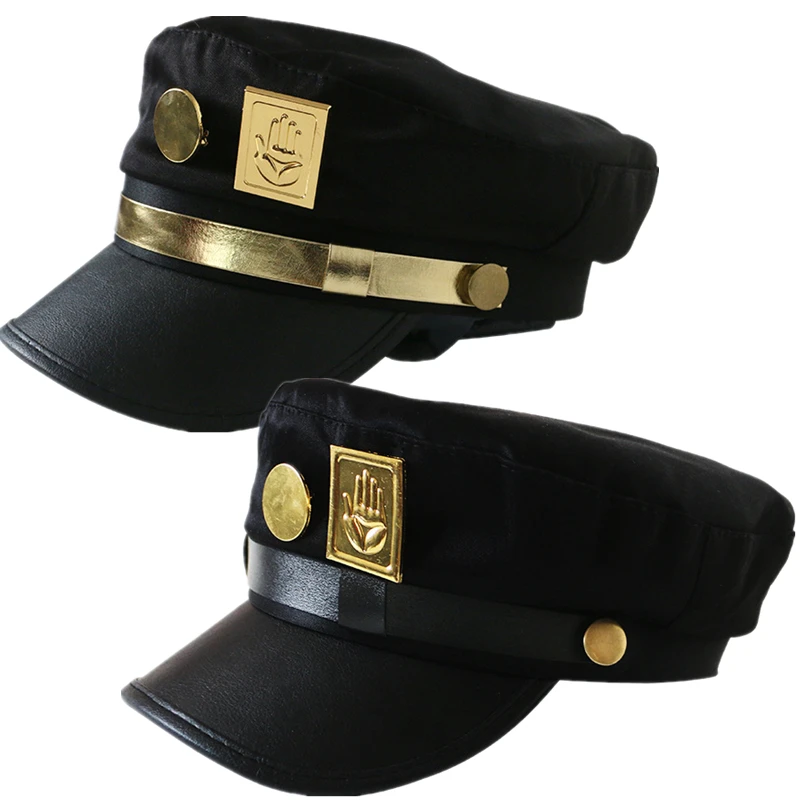 

Anime JoJo's Bizarre Adventure Cosplay Costume Cap Jotaro Kujo Flatcap Hat Badge Prop Accessories