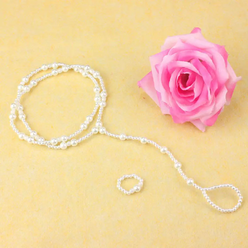 1pc Pretty Pearl Barefoot Sandal Anklet Ankle Bracelet Foot Chain Toe Ring Fashion Jewelry Accessories Good Gift Ножной Браслет -