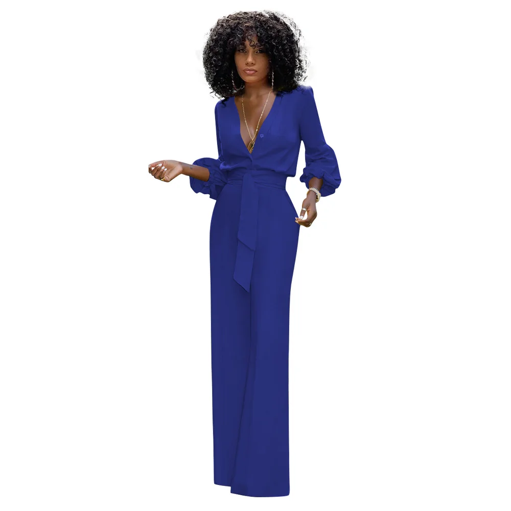 Женский кардиган с широкими штанинами Wjustforu однотонный повседневный комбинезон