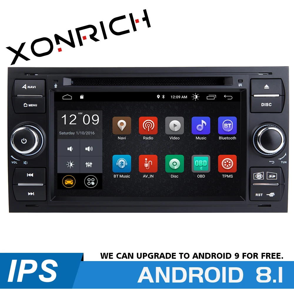 Автомагнитола Xonrich 2 Din Android 8 1 DVD плеер с GPS для Ford Focus Fiesta Mondeo 4 C Max S Fusion Transit Kuga