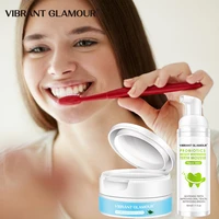 vibrant glamour probiotics teeth whitening powder remove plaque stains fresh breath balance dental flora maintain oral care 50g