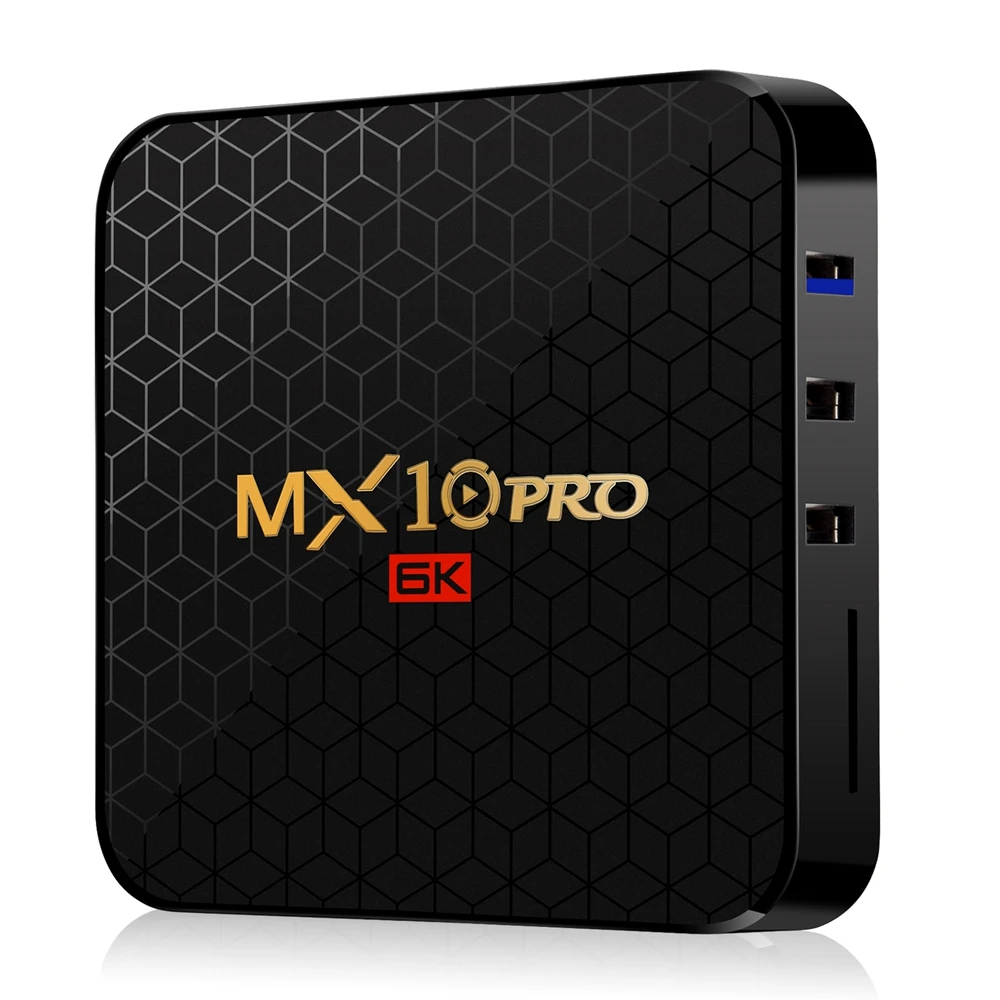 ТВ-приставка MX10 Pro с Android 9 0 четырехъядерный Allwinner H6 4 Гб 32 ГБ 64 2 ГГц Wi-Fi USB3.0
