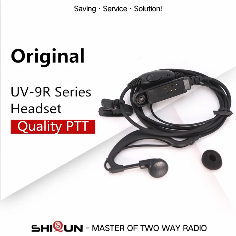 Baofeng PTT акустическая гарнитура для UV-9R UV-XR UV-9R плюс BF-9700 BF-A58 UV-5S GT-3WP BF-A58 UV-5R WP динамик, гарнитура, рация Mic - Цвет: Headset