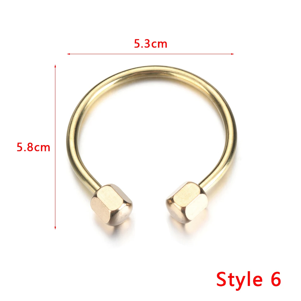 Creative Portable Brass Keychain Portable Unique DIY Craft Tools Whistle Ruler Key Ring Pendant Jewelry Keychain Accessories - Цвет: 6