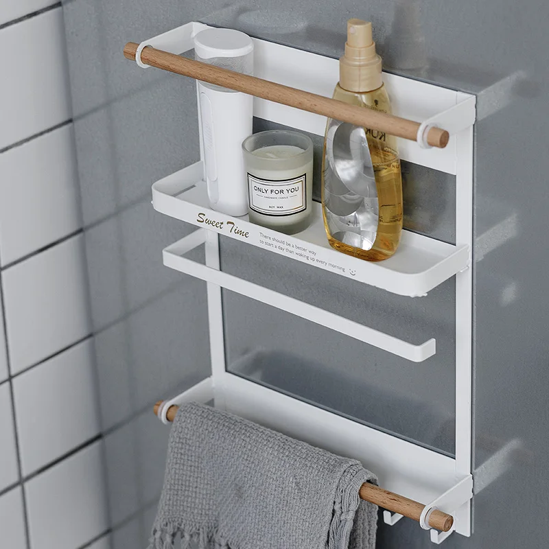 Многофункциональная кухонная стойка для хранения боковая полка на холодильник