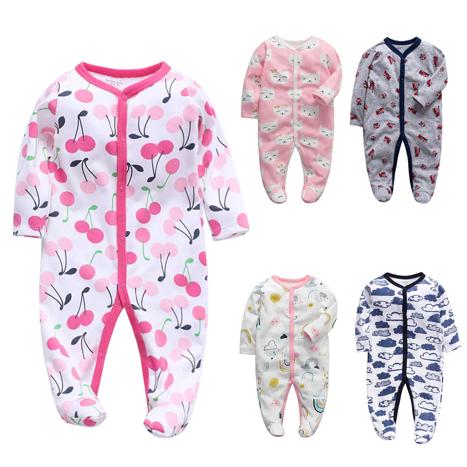 

2021 Autumn Winter Baby Romper Baby Clothes Newborn Infant Baby Girls Boys Soft Cute Cartoon Footies Romper Jumpsuit Outfits