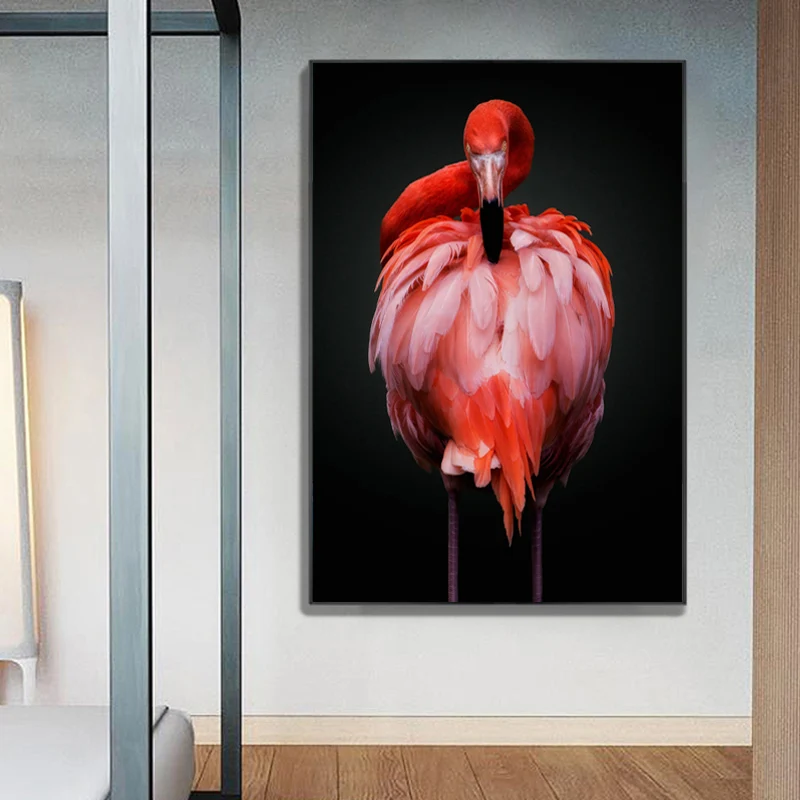 

Nordic Animal Modern Pink Flamingo Canvas Painting Posters And Prints Wall Art Pictures For Living Room Interior Home Decoration