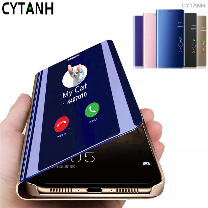 mirror flip case for xiaomi mi 9t mi9t smart cover stand cases xiomi mi9 mi9se 9 t se t9 coque redmi k 20 k20 pro k20pro | Мобильные