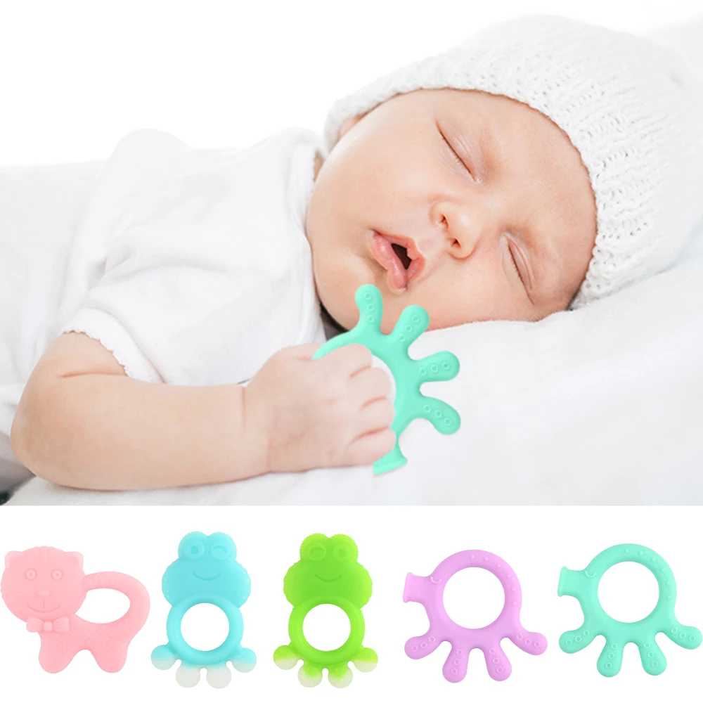 Детские игрушки для прорезывания зубов силиконовые без бисфенола натуральный