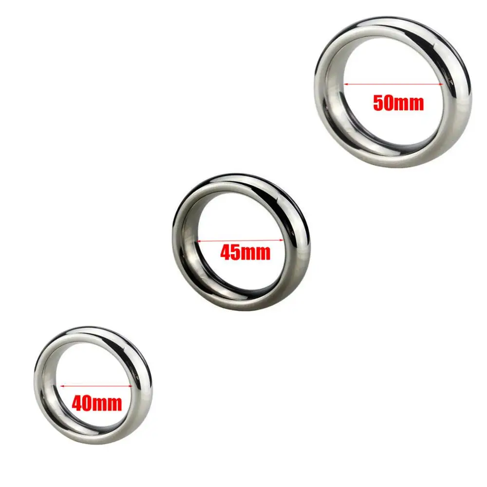 Бесплатная доставка круглое металлическое кольцо для пениса из сплава 40 мм/45 мм/50