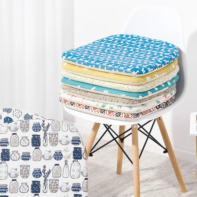 

1PC Nordic Printing Multi-Color Chair Decorative Cushion Soft Non-Slip Pad Sponge Sofa Pillow Office Dining Stool 40*42cm