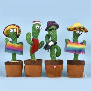 lovely talking toy dancing cactus doll speak talk sound record repeat toy kawaii cactus toys children home decor accessories free global shipping