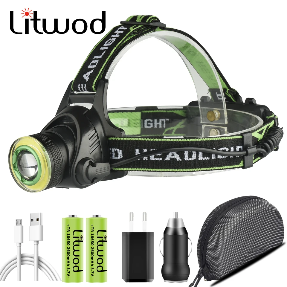 

Led Headlamp USB Rechargeable Built in Battery Head Flashlight For Fishing Hiking Lamp Torch Waterproof Light Headlight Lantern