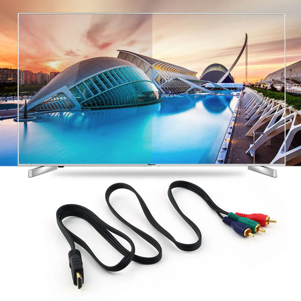 New Mini HDMI-compatible To 3RCA 3-RCA 3 RCA Video Component Connection Cable Convert Hub Cord Line Wholesale |