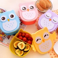 box for kids school owl shaped lunch box with compartments lunch food container with lids kitchen storage portable bento