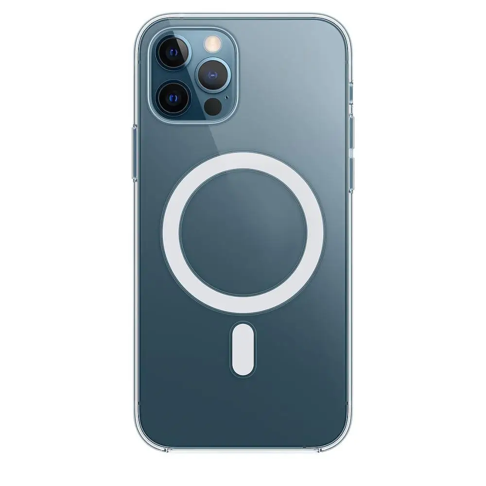 

Leather Card Shockproof TPU Phone Case, Suitable For iPhone 12 Mini Pro Max Magnetic Ring Coil Transparent Crystal Silicone Case