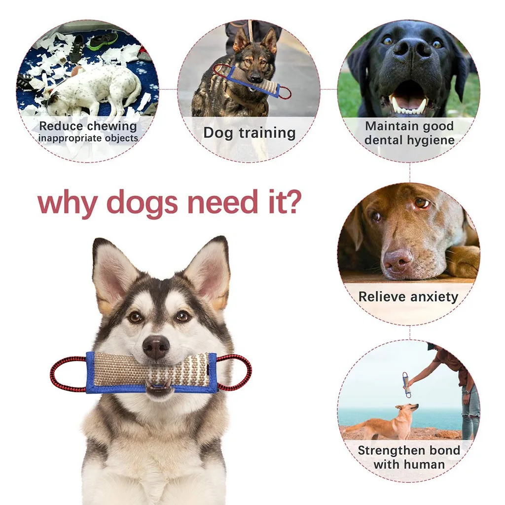 Игрушка Буксир для собак джутовая игрушка буксир с двумя ручками взрослых щенков