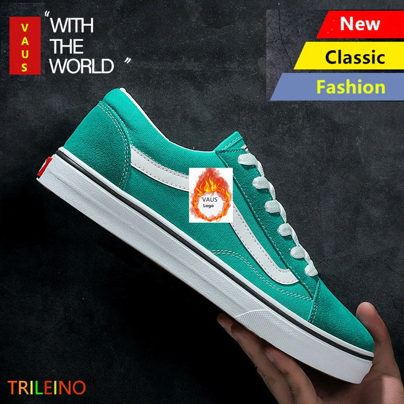 Мужские и женские мужские туфли из вулканизованной парусины в клетку с низким