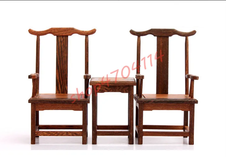 Ming e Qing Asas de Frango Dinastia Madeira Casa Mini Taishi Cadeira Decorações Artesanato Requintado