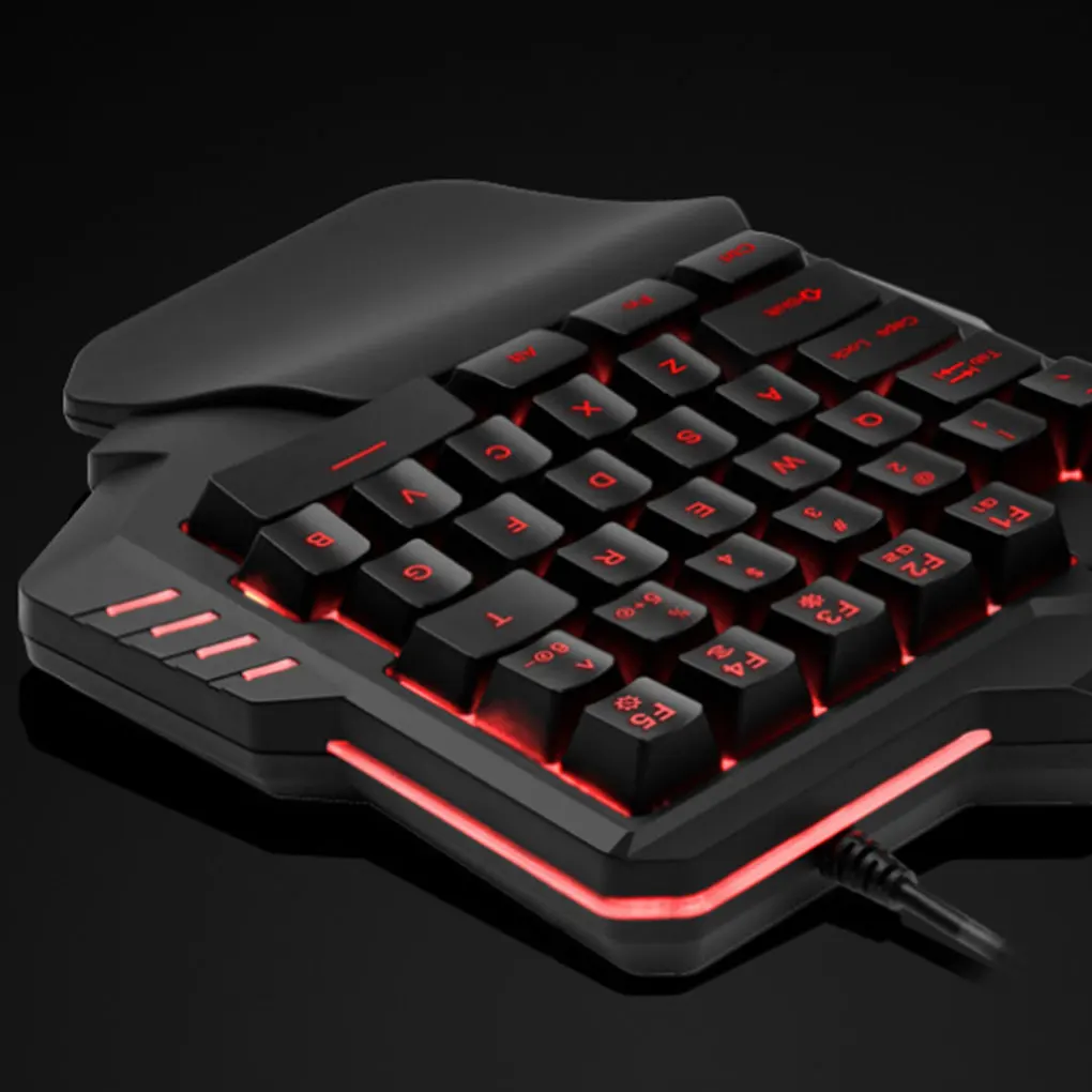 

G30 1.6m Wired Gaming Keypad with LED Backlight 35 Keys One-handed Membrane Keyboard for LOL/PUBG/CF