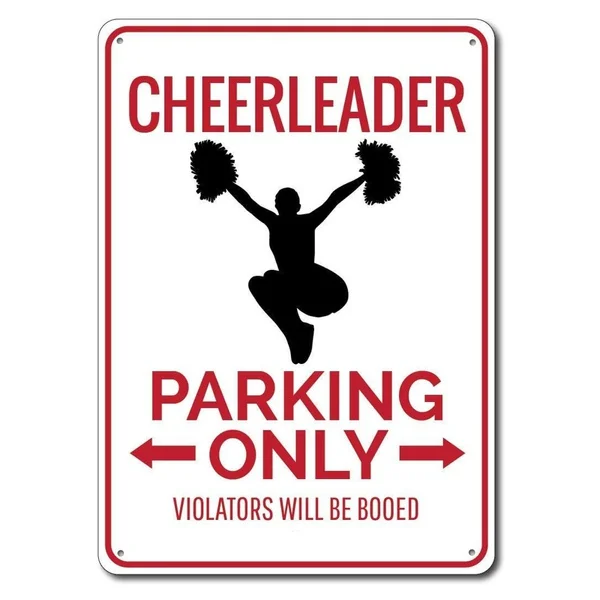 

Стояночный знак для чарлидинга, металлический жестяной знак, знак для чарлидинга, подарок для чарлидинга для декора подростковой комнаты