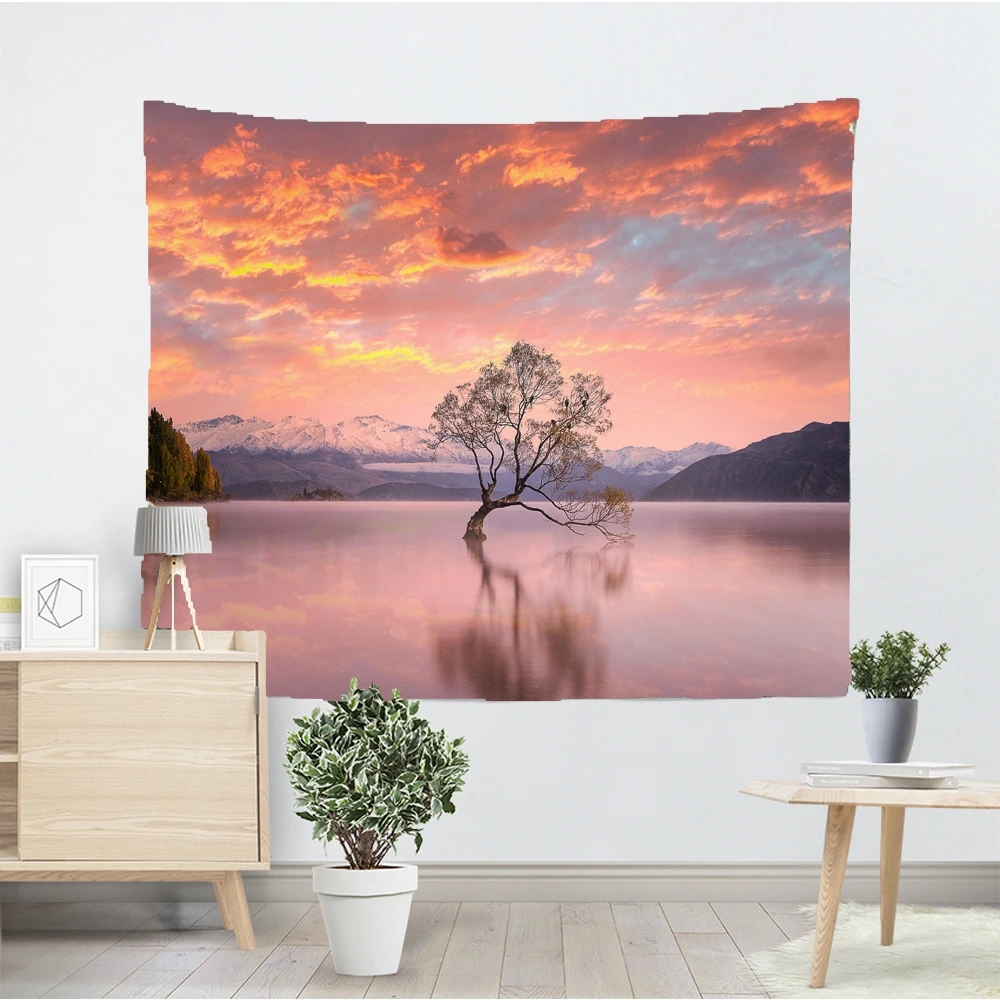 

New Home Tapestry Psychedelic Forest Sunlight Tapestry Wall Hanging Hippie Tapestries Home Decor Print