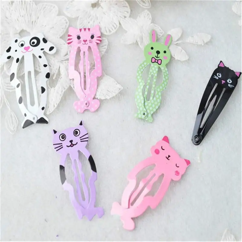 

New 6pc Animal Hairpin barrettes Hair clips Snap Clips Children Hair Accessories