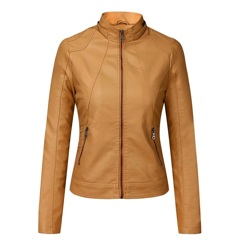 

Женская модная куртка из искусственной кожи PU, пальто на молнии, одежда для езды на мотоцикле, куртка для поездок