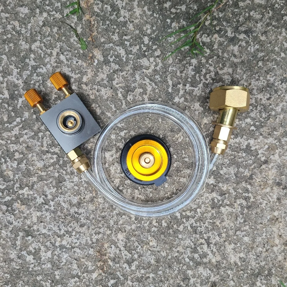 Адаптер для заправки туристической газовой плиты внешний адаптер с клапаном