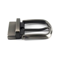 1pcs 35mm metal brushed men belt buckle high quality clip buckle rotatable bottom single pin half buckle leather craft belt