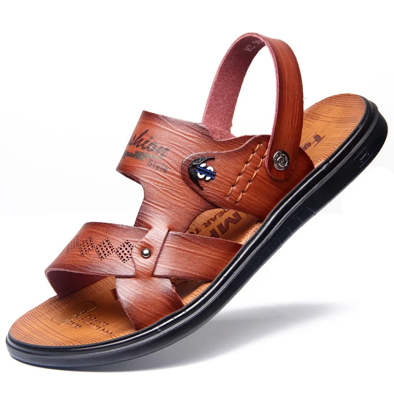

2021 New Summer Men's Sandals Beach Shoes Breathable Sandals Season Youth Student Shoes