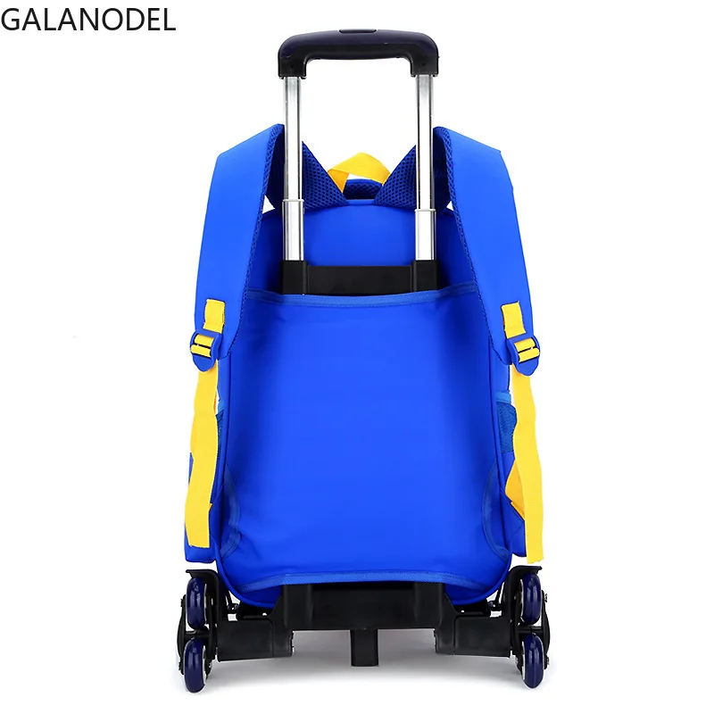 Школьные сумки с героями мультфильмов на колесах Капитан Америка Рюкзак для