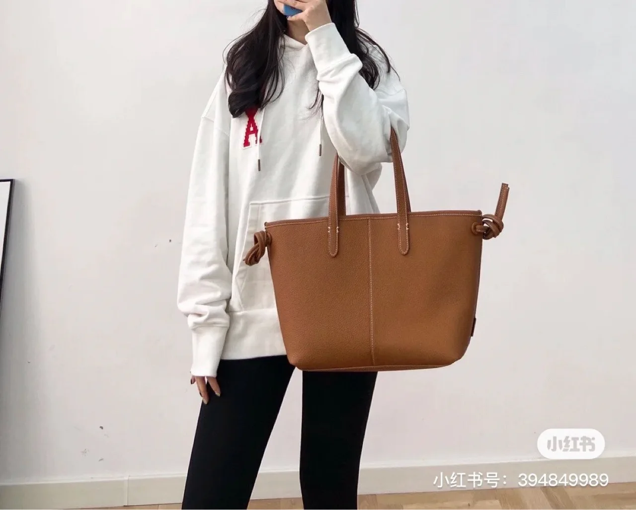 

2021 new sign head leather solid tote bag women's large capacity shoulder bag hand bag