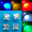 100 шт. Min F5 5 мм красный зеленый синий белый желтый купольный флюс вода прозрачная Пиранья 1,9  3,4 в ламсветильник излучающие диоды светодиодные лампы