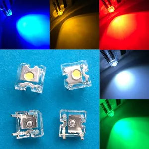 100 шт. Min F5 5 мм красный зеленый синий белый желтый купольный флюс вода прозрачная Пиранья 1,9  3,4 в ламсветильник излучающие диоды светодиодные лампы