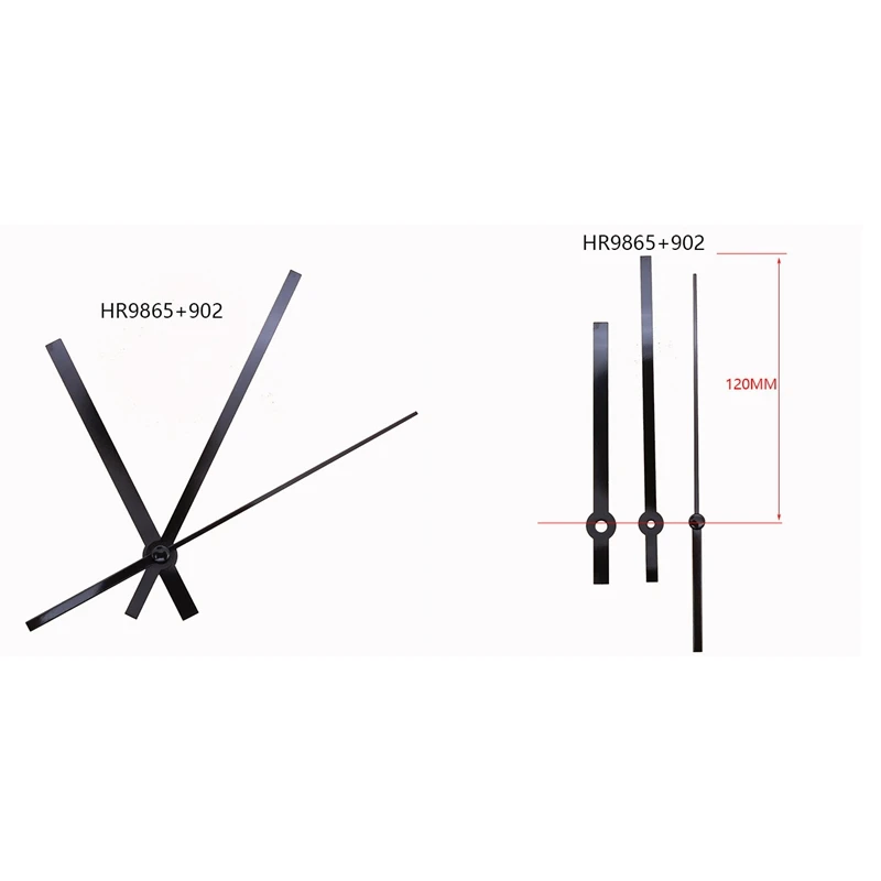 

DIY Clock Hands,3 High Torque Long Shaft Quartz Clock Movement Mechanism Motor 5 Sets Kit Hands Replacement Accessories