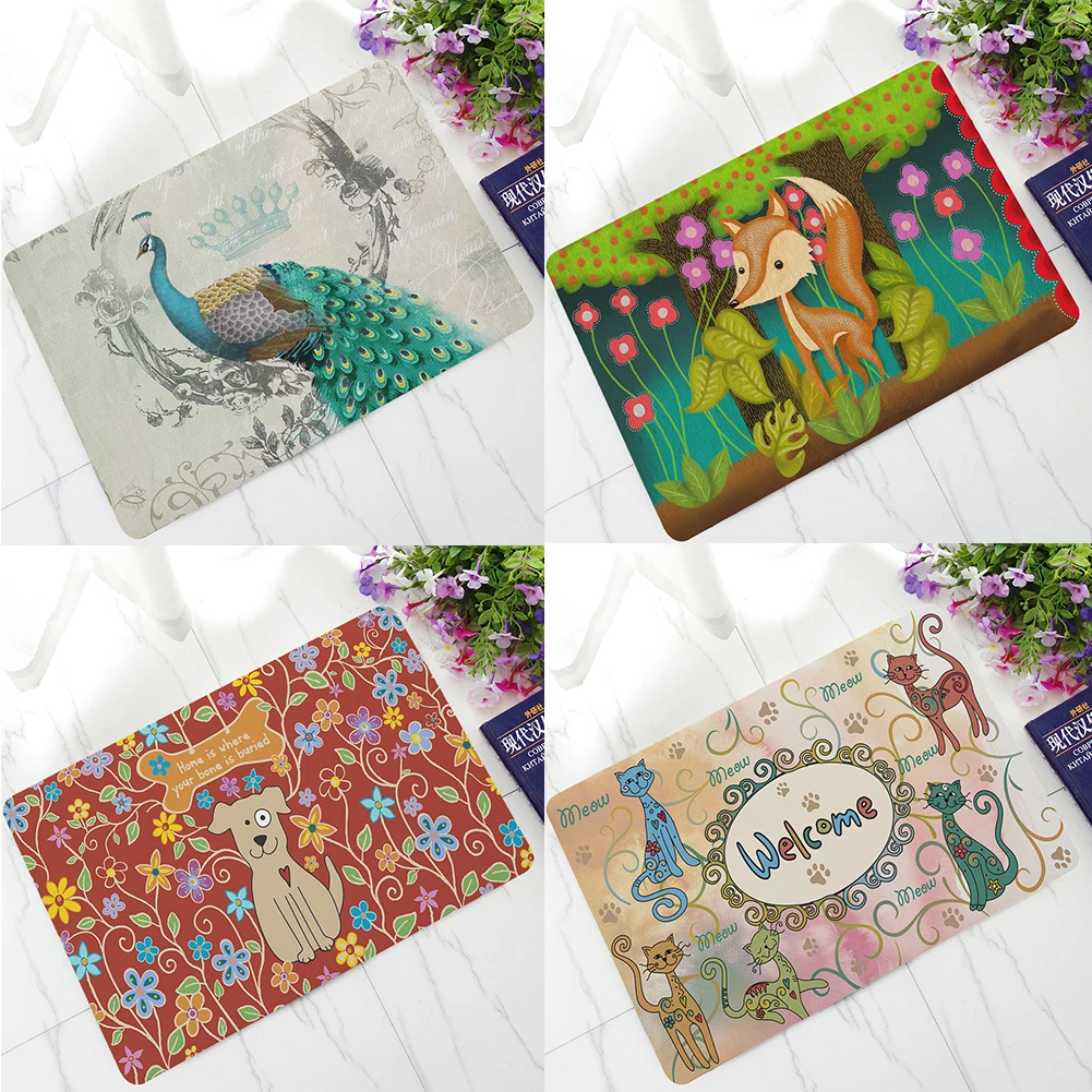 

Резиновый коврик для входной двери, с рисунком